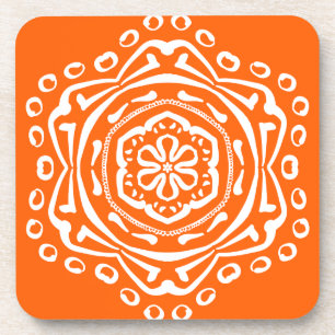 Poppy Mandala Getränkeuntersetzer