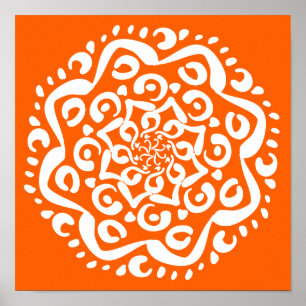 Poppy Mandala Poster