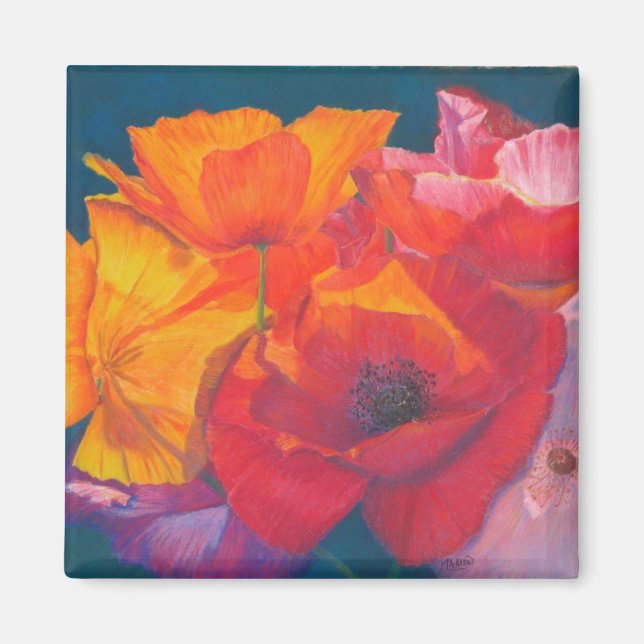 Poppy Medley Painting Magnet (Vorne)