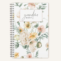 POPPY Niedlich Pastel Wildblume Oma Name Journal