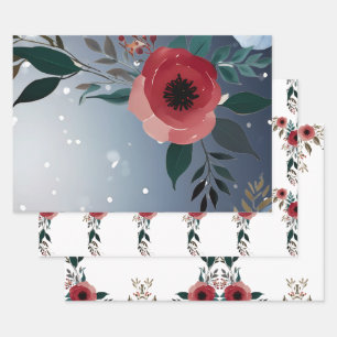 Poppy of Liebe" Einladung zur Hochzeitsfeier Geschenkpapier Set