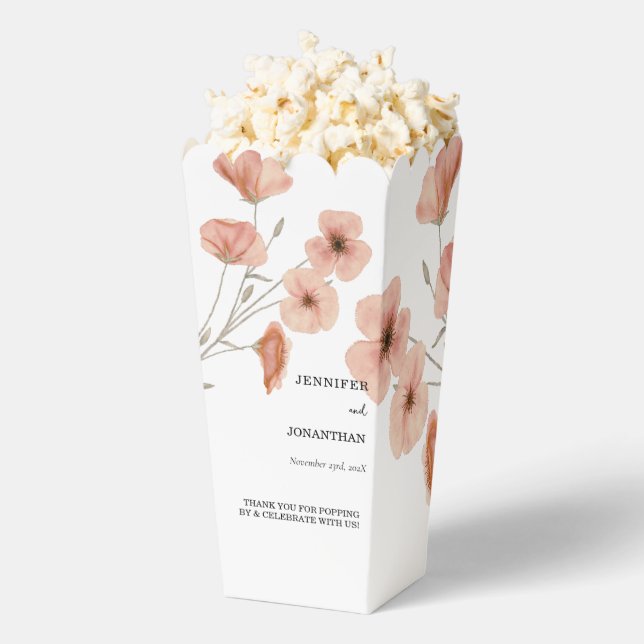 Poppy Orange Blume Wedding Geschenkschachtel (Geplatzt)