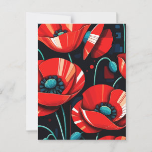 Poppy Papaver Blume Postkarte