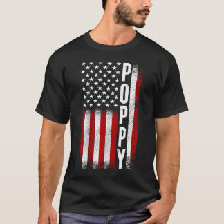 Poppy Patriotic American USA Flag Best Poppy T-Shirt