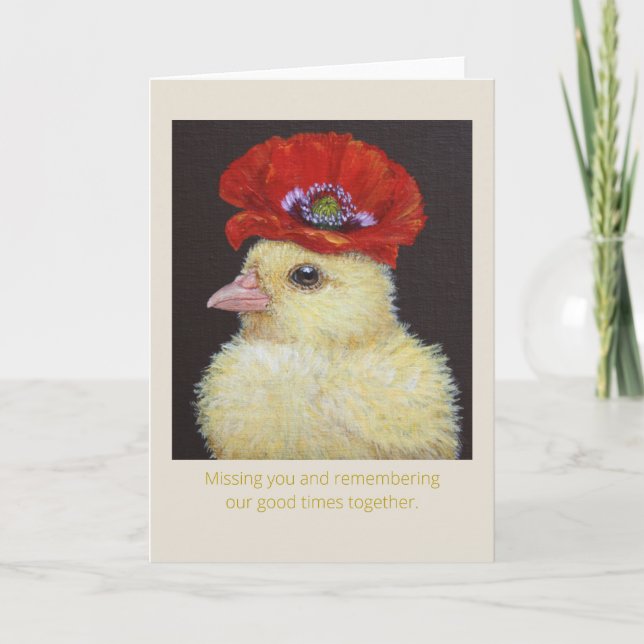 Poppy Peep vermisst Karte (Vorderseite)