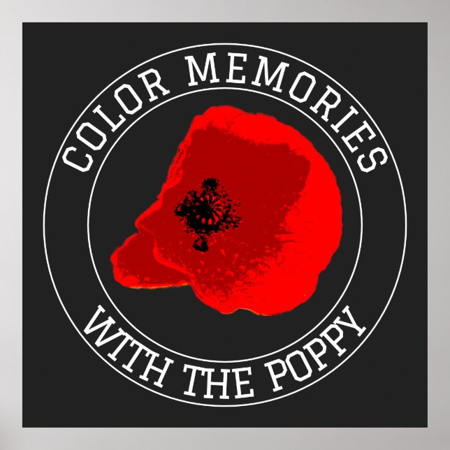 Poppy - Personalisierter Oben- und Untertext auf s Poster (Vorne)