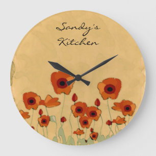 Poppy Personalized Kitchen Clock Große Wanduhr