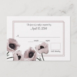 Poppy Pink Wedeltrettkarte RSVP Karte