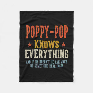Poppy-pop kennt alles Vatertag Retro Fleecedecke