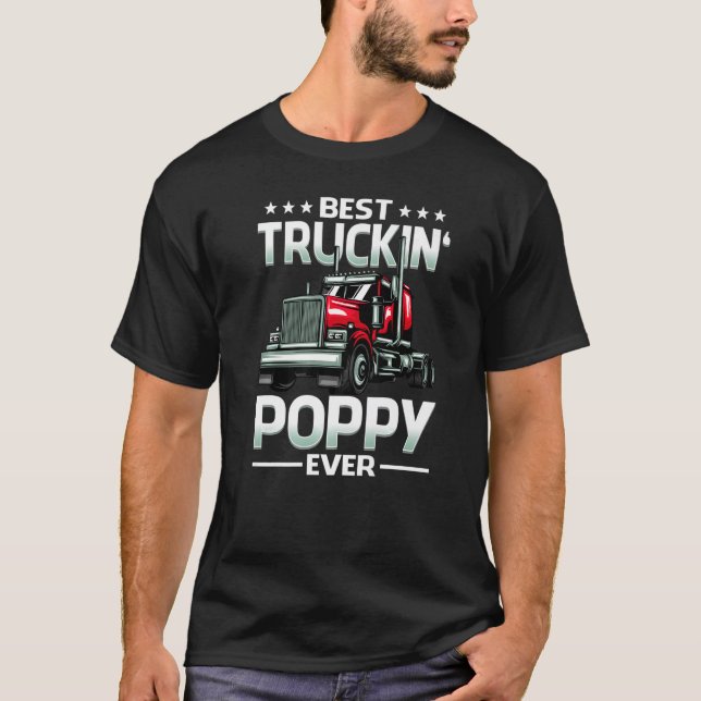 Poppy Poppy Poppy je Trucker Vatertag T-Shirt (Vorderseite)
