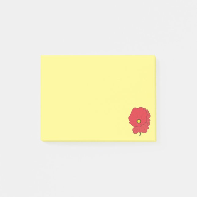 Poppy Post-it Klebezettel (Vorderseite)
