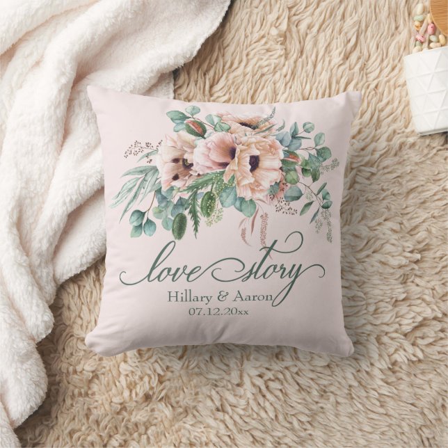 Poppy Radiance "Liebe Story" Hochzeit Kissen (Decke)