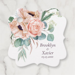 Poppy Radiance Wedding Geschenkanhänger