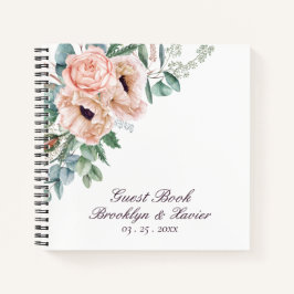 Poppy Radiance Wedding Guest Book Notizbuch