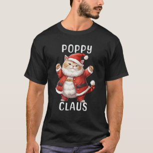 POPPY Santa Claus Niedlich Tancing Cat Kitty Lover T-Shirt
