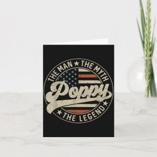 Poppy The One And Only The Legend Flag Fathers Day Karte