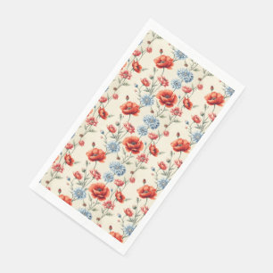 Poppy und Dahlia Toile Serviette