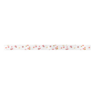 Poppy Watercolor Dots Ribbon Satinband