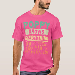 Poppy weiß alles Shirt 60. Geschenke Funny Fath