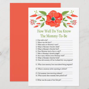 Poppy Wie gut kennen Sie das Baby-Duschspiel?