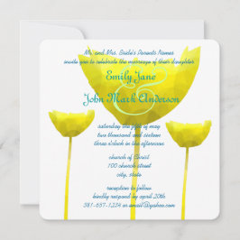 Poppy Yellow elegante Hochzeit Einladung