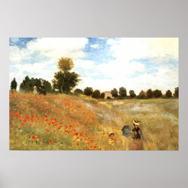 Poppyfield at Argenteuil, Monet Poster (Vorne)