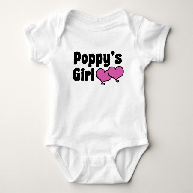 Poppy's Girl Baby Strampler (Vorderseite)