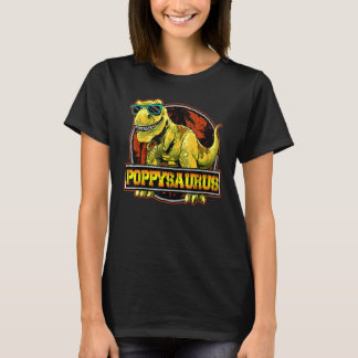 Poppysaurus Rex 2 Kinder Sonnenuntergang zum Tag d T-Shirt