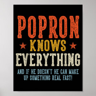 Popron kennt alles zum Vatertag Retro Vintage Poster