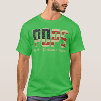 Pops Beschützer Held Legende USA-Flagge Pops Vater T-Shirt