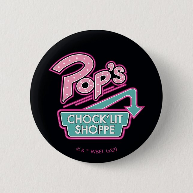 Pops Chock'Lit Shoppe Pink-Logo Button (Vorderseite)