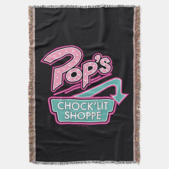 Pops Chock'Lit Shoppe Pink-Logo Decke (Vorderseite Vertikal)