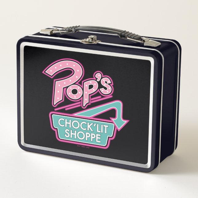 Pops Chock'Lit Shoppe Pink-Logo Metall Brotdose (Vorderseite)