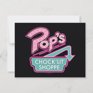 Pops Chock'Lit Shoppe Pink-Logo Mitteilungskarte