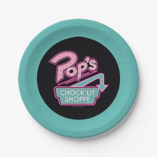 Pops Chock'Lit Shoppe Pink-Logo Pappteller