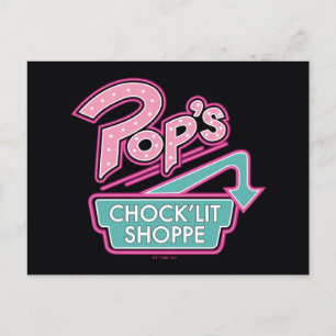 Pops Chock'Lit Shoppe Pink-Logo Postkarte