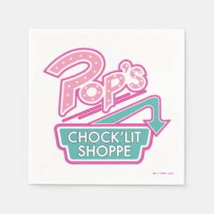 Pops Chock'Lit Shoppe Pink-Logo Serviette