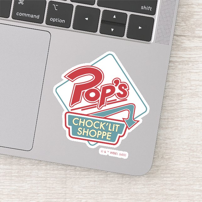 Pops Chock'Lit Shoppe Rotes Logo Aufkleber (Detail)