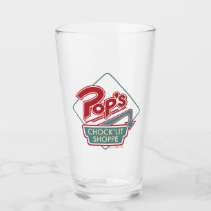 Pops Chock'Lit Shoppe Rotes Logo Glas