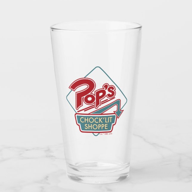 Pops Chock'Lit Shoppe Rotes Logo Glas (Vorderseite)