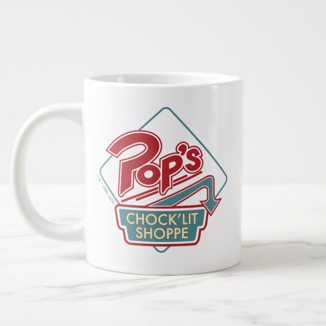 Pops Chock'Lit Shoppe Rotes Logo Jumbo-Tasse (Links)