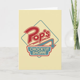 Pops Chock'Lit Shoppe Rotes Logo Karte