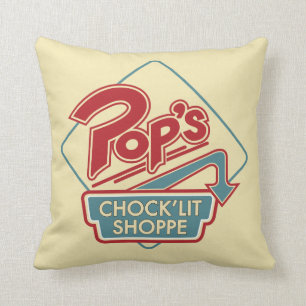 Pops Chock'Lit Shoppe Rotes Logo Kissen