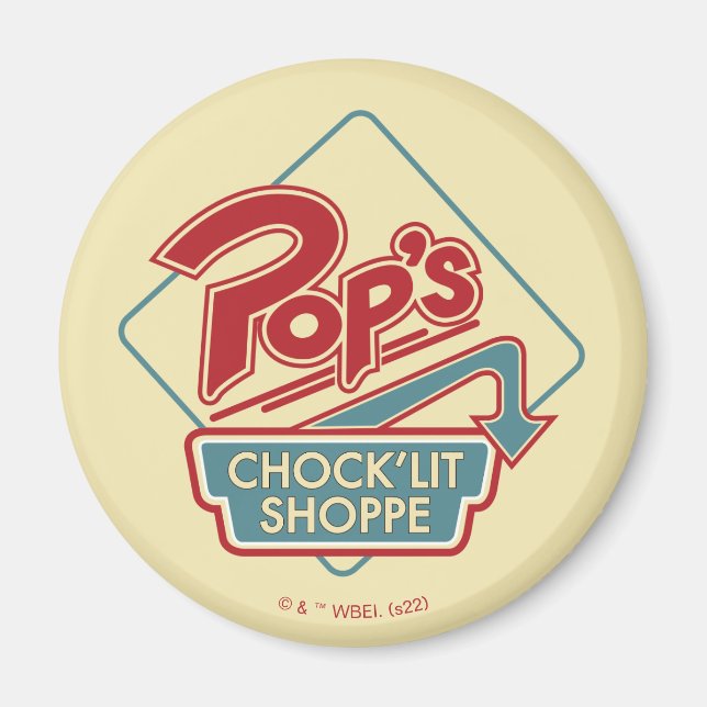 Pops Chock'Lit Shoppe Rotes Logo Magnet (Vorne)