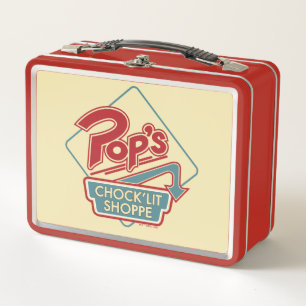 Pops Chock'Lit Shoppe Rotes Logo Metall Brotdose