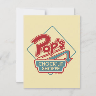 Pops Chock'Lit Shoppe Rotes Logo Mitteilungskarte