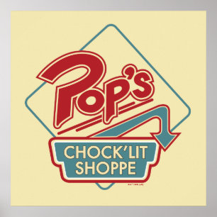 Pops Chock'Lit Shoppe Rotes Logo Poster