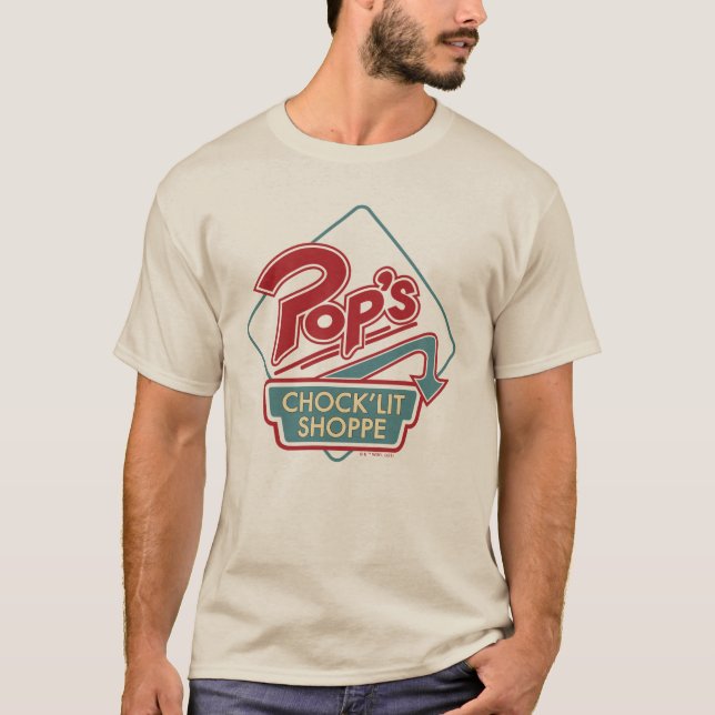 Pops Chock'Lit Shoppe Rotes Logo T-Shirt (Vorderseite)