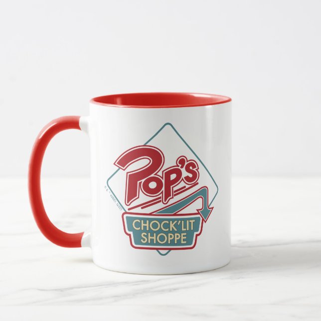 Pops Chock'Lit Shoppe Rotes Logo Tasse (Links)