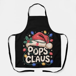 Pops Claus Weihnachten Santa Hut Lichter Holly Xma Schürze